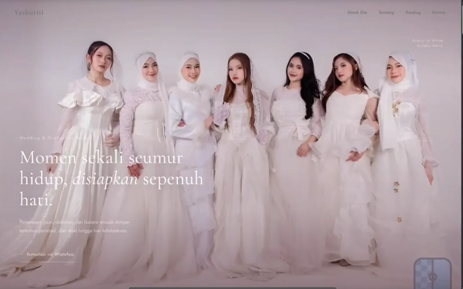 Tampilan landing page Yasbutiii
